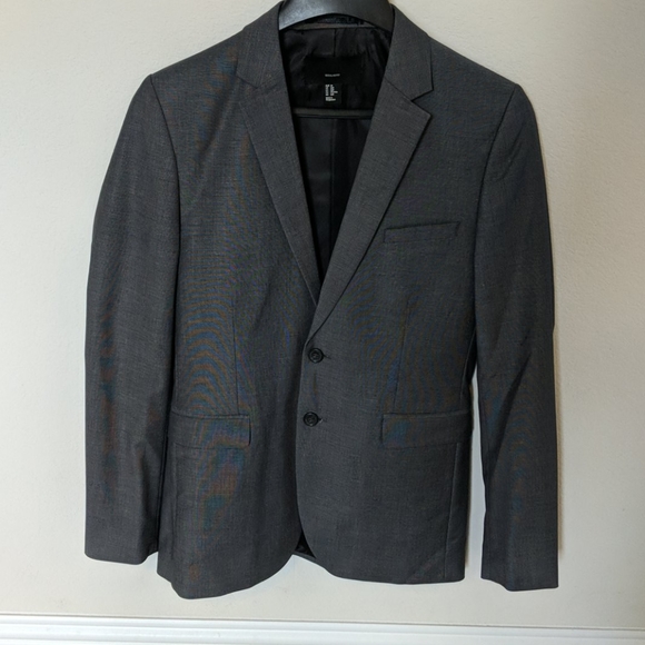 H&M Suits & Blazers Hm Mens Suit Set Grey Melange Pants And Jacket Poshmark